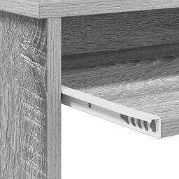Berkfield Home Grey Computer Desk Grey Sonoma Engineered Wood Medium - thumbnail 9