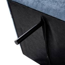 Wyld and Coco Opaline 2-Seater Sofa Bed Blue Fabric with Adjustable Backrest - thumbnail 9