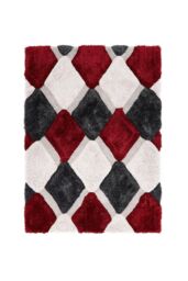 Origin '3D GEO Shaggy' Rug in Red - Size: 160 cm x 230 cm - thumbnail 2