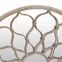 Berkfield Home Mirror Sand 40x3 cm Iron Round for Indoor Use in Cream - thumbnail 5