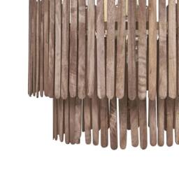 Wyld and Coco Mango Wood Pendant Light - Dark Brown Boho Industrial - thumbnail 6