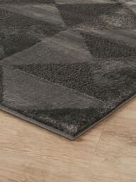 Desire Rugs Hamilton Modern Metallic Sheen Area Rug - Mosaic Geometric Triangle Design in Dark Grey - Size: 200 cm x 290 cm - thumbnail 4