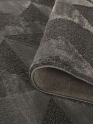 Desire Rugs Hamilton Modern Metallic Sheen Area Rug - Mosaic Geometric Triangle Design in Dark Grey - Size: 200 cm x 290 cm - thumbnail 3