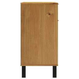 Berkfield Home Sideboard FLAM 80x40x80 cm Solid Wood Pine in Brown - Size: 80 x 40 x 80 cm - thumbnail 6