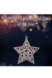 VFM e-Store Christmas Tree Decoration Hanging Glitter Stars 6 Champagne in Ivory - thumbnail 3
