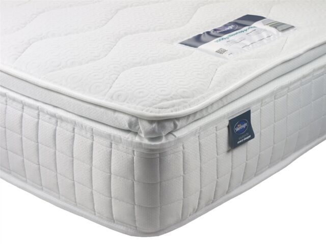 Silentnight 1000 Pillow Top Pocket Firm Mattress in White - Size: King - image 1