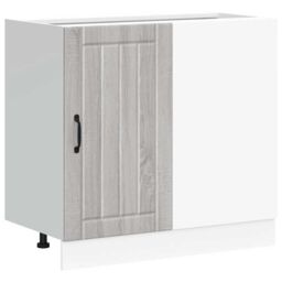 Berkfield Home Sink Base Cabinet Lucca Grey Sonoma Engineered Wood - thumbnail 2