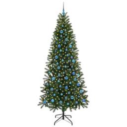 Berkfield Home Elegant Artificial Christmas Tree with 300 LEDs Green 240 cm PE a - thumbnail 1