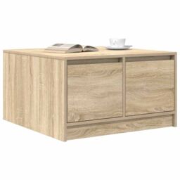 Berkfield Home Coffee Table with Drawers Sonoma Oak 70.5x70x40 cm in Brown - thumbnail 4