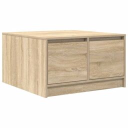 Berkfield Home Coffee Table with Drawers Sonoma Oak 70.5x70x40 cm in Brown - thumbnail 2