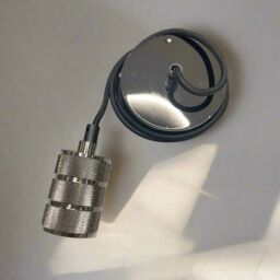 CGC Lighting 'Sydney' Black Knurled Two Band 1.5m adjustable E27 Ceiling Pendant & Matching ceiling Rose