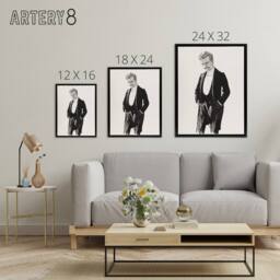 "Artery8 Albert Edelfelt Composer Jean Sibelius Portrait Framed Canvas Art in White - Size: W12"" x H16""" - thumbnail 4