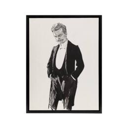 "Artery8 Albert Edelfelt Composer Jean Sibelius Portrait Framed Canvas Art in White - Size: W12"" x H16""" - thumbnail 1