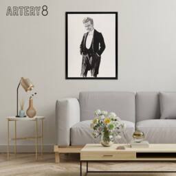 "Artery8 Albert Edelfelt Composer Jean Sibelius Portrait Framed Canvas Art in White - Size: W12"" x H16""" - thumbnail 3