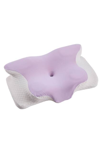 Living and Home Soft Memory Foam Pillow with Removable Cover in Purple - image 1