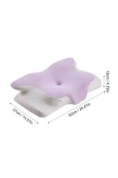 Living and Home Soft Memory Foam Pillow with Removable Cover in Purple - thumbnail 7