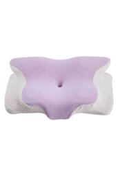 Living and Home Soft Memory Foam Pillow with Removable Cover in Purple - thumbnail 4