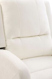 Living and Home Single Sofa Recliner Armchair Reclining Chair in White - thumbnail 6