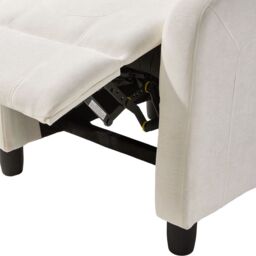 Living and Home Single Sofa Recliner Armchair Reclining Chair in White - thumbnail 9