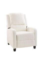 Living and Home Single Sofa Recliner Armchair Reclining Chair in White - thumbnail 3