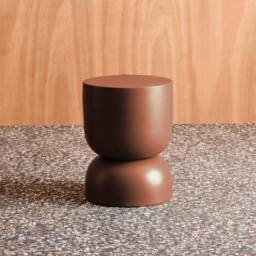sweeek Side table, end table, metal bedside table Ø32 x H42cm in Terracotta - thumbnail 8