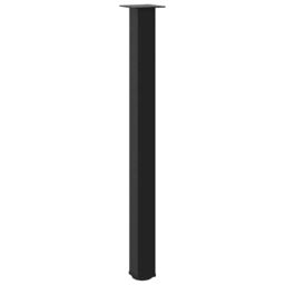 Berkfield Home Coffee Table Legs 4 pcs Black 110-112 cm Steel - thumbnail 4