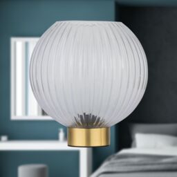 First Choice Lighting Betchley - Battery Operated Satin Brass Lamp with Clear Glass in Gold - thumbnail 5