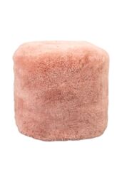 Native Natural Pink Short Pile Sheepskin Pouf (Cover Only) - thumbnail 2