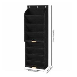 VOGREX Black 7 Tier Fabric Hanging Shoe Organiser Storage Bag - thumbnail 2
