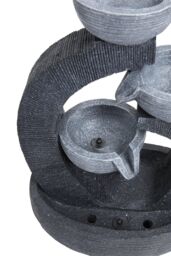 H&O Direct Outdoor Solar-Powered Water Fountain Rockery Decor in Grey - thumbnail 5