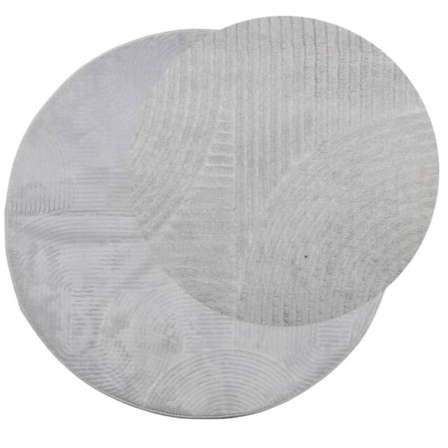 Berkfield Home Rug IZA Short Pile Scandinavian Look Grey √ò 100 cm - Size: Medium - image 1