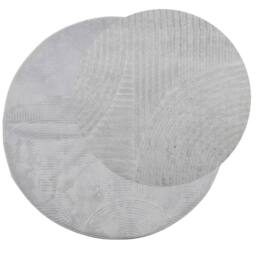 Berkfield Home Rug IZA Short Pile Scandinavian Look Grey √ò 100 cm - Size: Medium - thumbnail 1