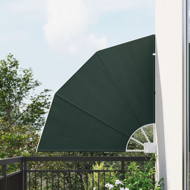 Berkfield Home Balcony Privacy Screen Folding Manual Dark green 115 x 115 cm Fabric