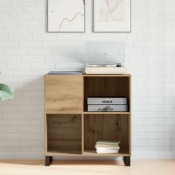 Berkfield Home Record Cabinet Old Wood 84.5x38x90 cm Engineered Wood in Brown - thumbnail 4