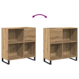 Berkfield Home Record Cabinet Old Wood 84.5x38x90 cm Engineered Wood in Brown - thumbnail 9