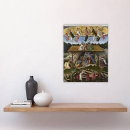 "Artery8 Mystic Nativity Painting Botticelli Vintage Wall Art Print Poster in Green - Size: W24"" x H32""" - thumbnail 4