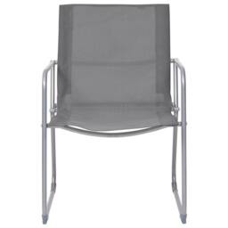 Berkfield Home Comfortable 4 Piece Garden Lounge Set Fabric & Steel Grey - thumbnail 7