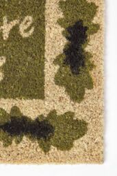Homescapes Home Is Where The Heart Is Coir Doormat in Green - Size: 40 cm x 70 cm - thumbnail 2