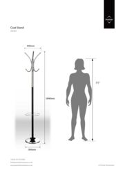 Orsina Black & Chrome Floor Standing Coat Stand, 12 Curved Hooks at 3 Heights, Wide Round Base for Stability - thumbnail 4