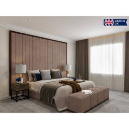 KDMD Liberty II Line Wall Panel Bed Wall Panel Bed in Bronze - Size: Single - thumbnail 2