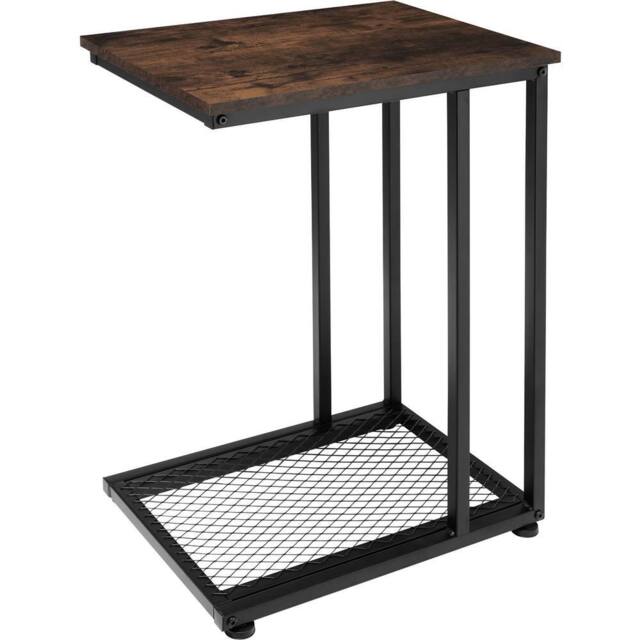 tectake Bedside Table Eton - Industrial Style, 48 X 35 X 66 Cm in Dark Brown - image 1