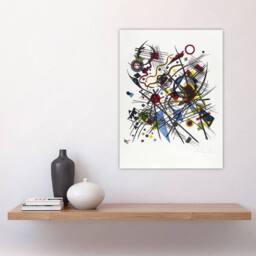 "Artery8 Abstract for Fourth Bauhaus Portfolio Kandinsky Wall Art Poster Print in White - Size: W18"" x H24""" - thumbnail 4