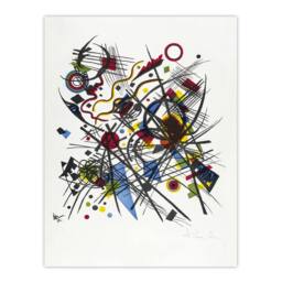 "Artery8 Abstract for Fourth Bauhaus Portfolio Kandinsky Wall Art Poster Print in White - Size: W18"" x H24""" - thumbnail 1