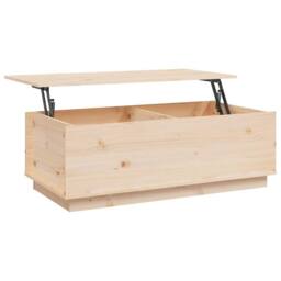 Berkfield Home Coffee Table 100x50x35 cm Solid Wood Pine in Light Tan - Size: 100 x 50 x 35 cm - thumbnail 8