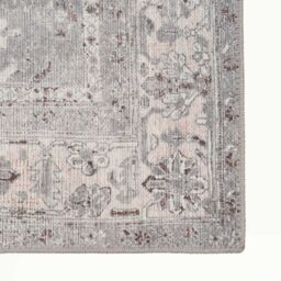 Kukoon Washable Runner Rug Grey Vintage Long Hallway Carpet Mat 60cm x 240cm - Size: 60 cm x 240 cm - thumbnail 4