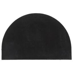 Berkfield Home Door Mat Black Half Round 60x90 cm Tufted Coir - thumbnail 2