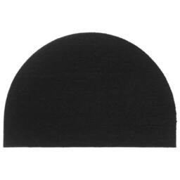 Berkfield Home Door Mat Black Half Round 60x90 cm Tufted Coir - thumbnail 1