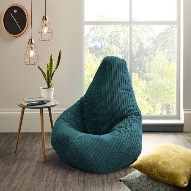 VOGREX Teal Jumbo Cord Beanbag Chair Large Bean Bag