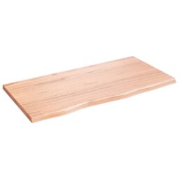 Berkfield Home Wall Shelf Light Brown 80x40x2 cm Treated Solid Wood Oak - Size: 80 x 40 x 2 cm
