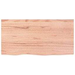 Berkfield Home Wall Shelf Light Brown 80x40x2 cm Treated Solid Wood Oak - Size: 80 x 40 x 2 cm - thumbnail 2